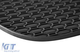 Specific rubber mats suitable for Opel Crossland X after 2017, 4-piece set, black color-image-6228352