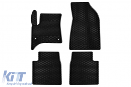 Specific rubber mats suitable for Opel Frontera Hybrid after 2024, 4-piece set, black color-image-6229643