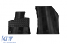 Specific rubber mats suitable for Opel Grandland X PHEV, Peugeot 3008 PHEV after 2019, 4-piece set, black color-image-6249980