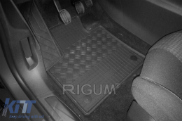 Specific rubber mats suitable for Opel Grandland X PHEV, Peugeot 3008 PHEV after 2019, 4-piece set, black color-image-6249984