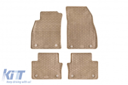 Specific rubber mats suitable for Opel Insignia 2008-2017, 4-piece set, beige color