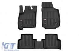 image-36-Specific rubber mats suitable for Opel Meriva A 2003-2010, 3-piece set, black color, with 24-month warranty