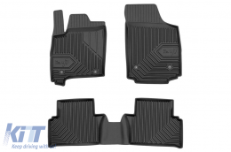 Specific rubber mats suitable for Opel Meriva A 2003-2010, 3-piece set, black color-image-6227157