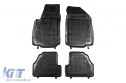 Specific rubber mats suitable for Opel Mokka, 2012-2019, Chevrolet Trax 2013-2019, 4-piece set, black color-image-6213858