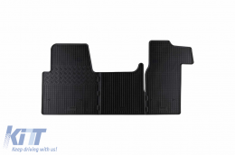 Specific rubber mats suitable for Opel Movano after 2011, Nissan NV400, Renault Master after 2010, 3 seats, 3-piece set, black color-image-6248911