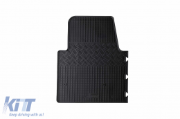 Specific rubber mats suitable for Opel Movano after 2011, Nissan NV400, Renault Master after 2010, 3 seats, 3-piece set, black color-image-6248912