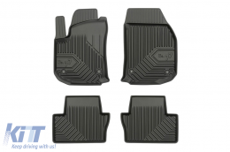 Specific rubber mats suitable for Opel Zafira B 2005-2014, 4-piece set, black color-image-6226926