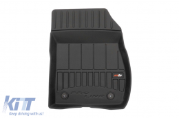 Specific rubber mats suitable for Opel Zafira C 2012-2019, 4-piece set, black color, with 24-month warranty from Frogum 3D ProLine series.-image-6221491