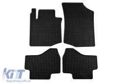 Specific rubber mats suitable for Peugeot 107, Citroen C1, Toyota Aygo 2005-2014, 4-piece set, black color - ABFMP6017390