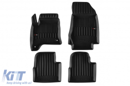 image-4-Specific rubber mats suitable for Peugeot 2008 Hybrid after 2023, 4-piece set, black color, with 24-month warranty