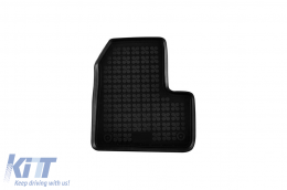 Specific rubber mats suitable for Peugeot 206 1998-2012, 206+ 2009-2012, for version with fire extinguisher, 4-piece set, black color-image-6214974