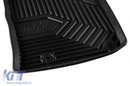 Specific rubber mats suitable for Peugeot 206 1998-2012, 4-piece set, black color-image-6227118