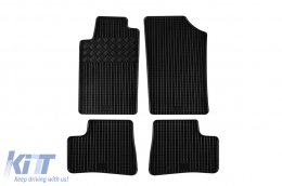 Specific rubber mats suitable for Peugeot 206 2000-2007, 4-piece set, black color - ABFMP6023545