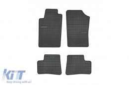 Specific rubber mats suitable for Peugeot 206 1998-2012, 4-piece set, black color from Frogum El Toro series - ABFMP6024016
