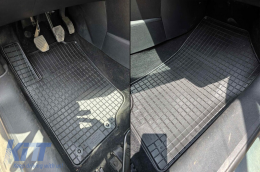 Specific rubber mats suitable for Peugeot 207 hatchback, wagon, convertible 2006-2012, 4-piece set, black color-image-6220310