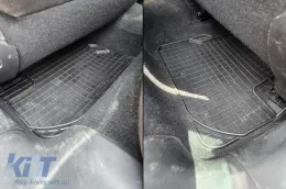 Specific rubber mats suitable for Peugeot 207 hatchback, wagon, convertible 2006-2012, 4-piece set, black color-image-6220311