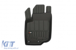 Specific rubber mats suitable for Peugeot 207 2006-2012, 4-piece set, black color, with 24-month warranty-image-6220970