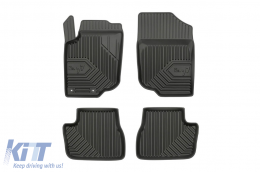 Specific rubber mats suitable for Peugeot 207 2006-2012, 4-piece set, black color - ABFMP6018411