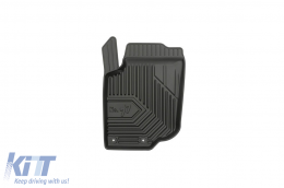Specific rubber mats suitable for Peugeot 207 2006-2012, 4-piece set, black color-image-6226629