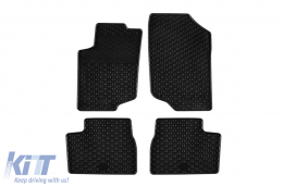 Specific rubber mats suitable for Peugeot 207 2006-2014, 4-piece set, black color - ABFMP6023546
