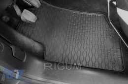 Specific rubber mats suitable for Peugeot 207 2006-2014, 4-piece set, black color-image-6248861