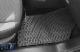 Specific rubber mats suitable for Peugeot 207 2006-2014, 4-piece set, black color-image-6248862