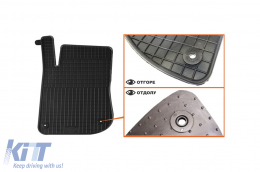 Specific rubber mats suitable for Peugeot 208 2012-2019, 2008 2013-2019, 4-piece set, black color-image-6220267