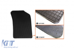 Specific rubber mats suitable for Peugeot 208 2012-2019, 2008 2013-2019, 4-piece set, black color-image-6220268