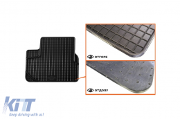 Specific rubber mats suitable for Peugeot 208 2012-2019, 2008 2013-2019, 4-piece set, black color-image-6220269