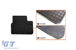 Specific rubber mats suitable for Peugeot 208 2012-2019, 2008 2013-2019, 4-piece set, black color-image-6220270