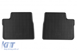 Specific rubber mats suitable for Peugeot 208 2012-2019, Peugeot 2008 2013-2019, 4-piece set, black color-image-6248867
