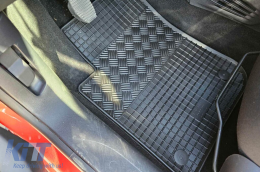 Specific rubber mats suitable for Peugeot 208 2012-2019, Peugeot 2008 2013-2019, 4-piece set, black color-image-6248868
