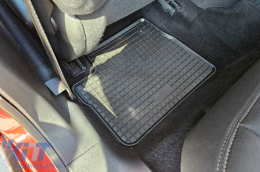 Specific rubber mats suitable for Peugeot 208 2012-2019, Peugeot 2008 2013-2019, 4-piece set, black color-image-6248870
