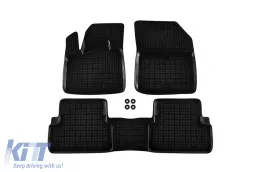 image-0-Specific rubber mats suitable for Peugeot 3008 after 2016, 3-piece set, black color