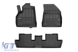 image-18-Specific rubber mats suitable for Peugeot 3008 2009-2016, 3-piece set, black color, with 24-month warranty