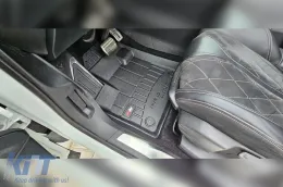 Specific rubber mats suitable for Peugeot 3008 after 2016, 3-piece set, black color, with 24-month warranty-image-6223459