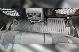 Specific rubber mats suitable for Peugeot 3008 after 2016, 3-piece set, black color, with 24-month warranty-image-6223461
