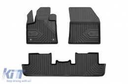 Specific rubber mats suitable for Peugeot 3008 after 2016, 4-piece set, black color