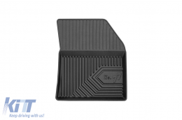 Specific rubber mats suitable for Peugeot 3008 after 2016, 4-piece set, black color-image-6227200