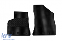 Specific rubber mats suitable for Peugeot 3008 after 2009, 4-piece set, black color-image-6248873