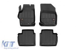 Specific rubber mats suitable for Peugeot 301 sedan after 2012, 4-piece set, black color, with 24-month warranty - ABFMP6017741