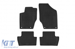 image-9-Specific rubber mats suitable for Peugeot 307 2001-2008, 4-piece set, black color