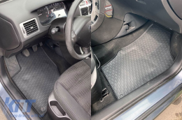 Specific rubber mats suitable for Peugeot 307 2001-2008, 4-piece set, black color-image-6227439