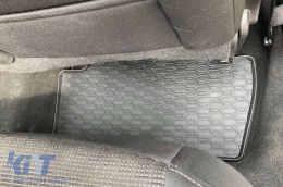 Specific rubber mats suitable for Peugeot 307 2001-2008, 4-piece set, black color-image-6227443
