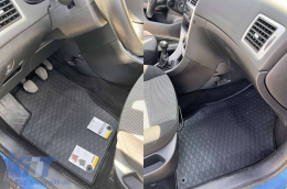 Specific rubber mats suitable for Peugeot 307 2001-2008, 4-piece set, black color-image-6227444