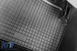 Specific rubber mats suitable for Peugeot 307 2001-2007, Citroen C4 2004-2010, 4-piece set, black color-image-6248339
