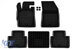 Specific rubber mats suitable for Peugeot 308 SW PHEV and GT Pack, Opel Astra L Sports Tourer after 2021, 5-piece set, black color-image-6215059