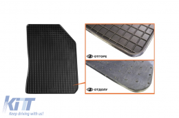 Specific rubber mats suitable for Peugeot 308 sedan 2013-2021, 4-piece set, black color-image-6220331