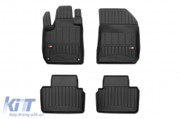 Specific rubber mats suitable for Peugeot 308 wagon 2013-2021, 4-piece set, black color, with 24-month warranty-image-6223615
