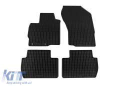 Specific rubber mats suitable for Peugeot 4007, Citroen C-Crosser 2007-2012, Mitsubishi Outlander 2007-2018, 4-piece set, black color-image-6229983